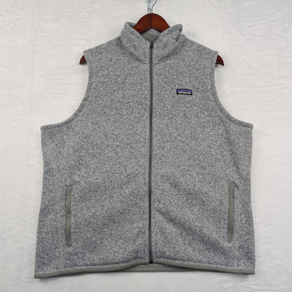 Patagonia Vest Men's XXL Grey Better Sweater Full Zip Fleece Gorpcore NRG Logo